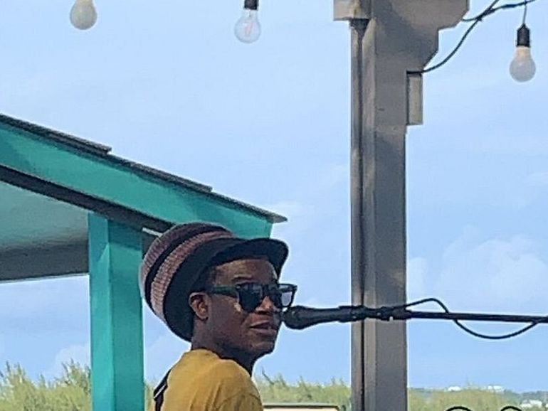 Live music on the deck at Omar's Beach Hut on a Sunday afternoon
