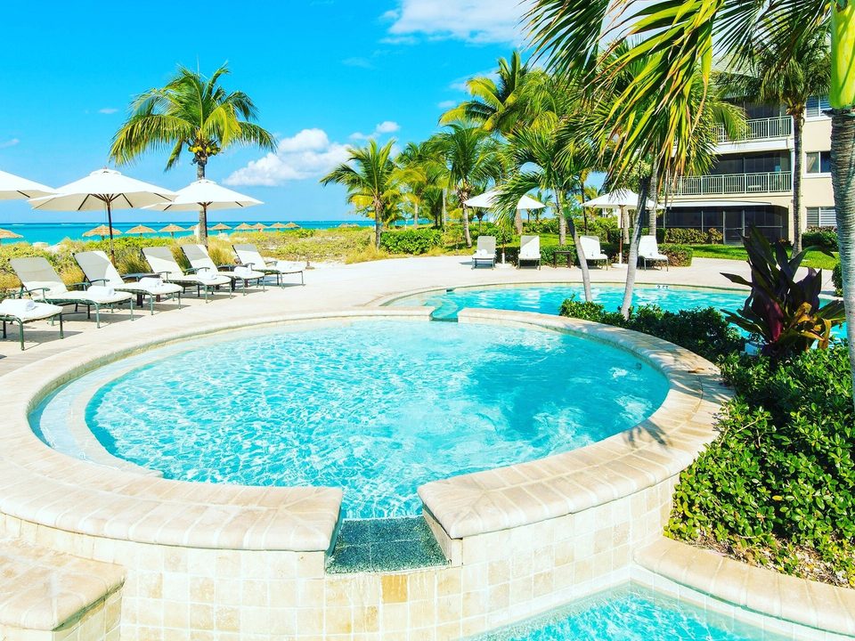 The outdoor jacuzzi