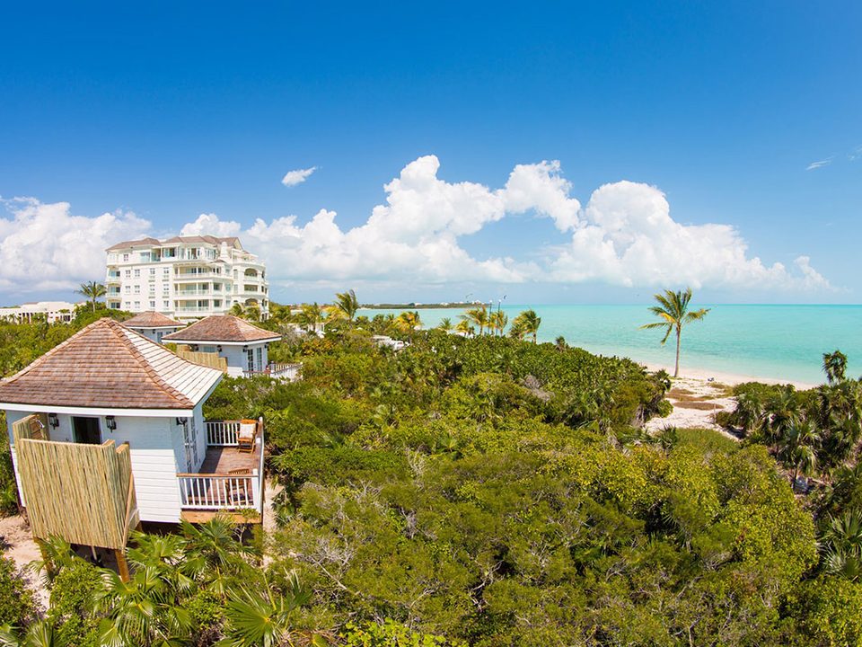 A Dune Spa treatment bungalow in the dunes above Long Bay